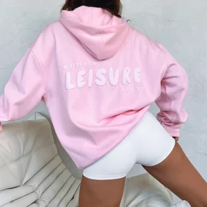 Leisure Series Oversized Hoodie Posy White Fox Clothing